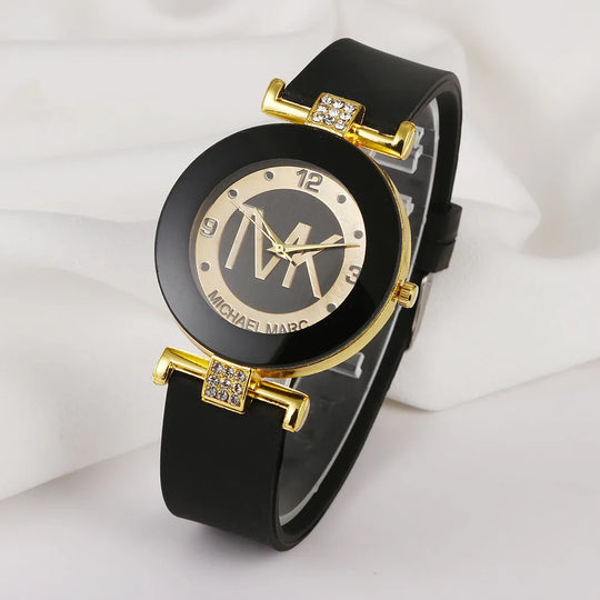 UTHAI W28 Women's Fashion Quartz Watch Light Luxury Diamond Silicone Band Dress Watch Clock