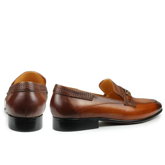 "Exquisite British Buckle Retro Formal Loafers: Classic Slip-Ons for Men, Ideal for Daily Casual and Formal Wear"