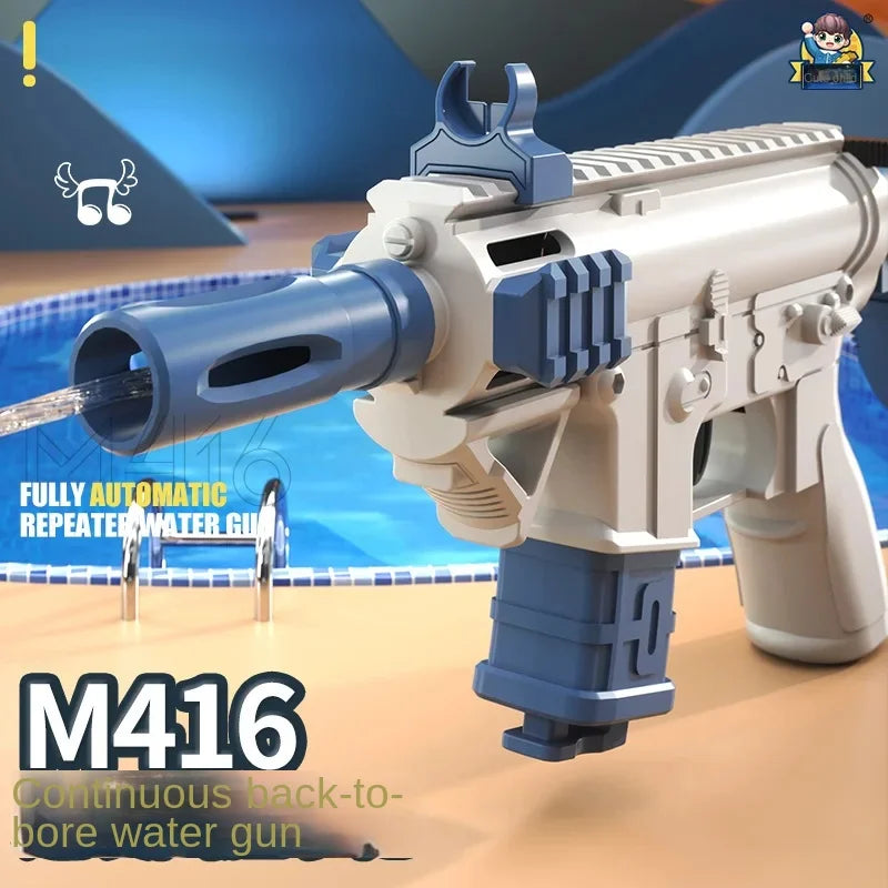 "M416 Manual Water Gun: Portable Outdoor Beach Shooter for Boys, Girls, and Adults - Ideal Summer Game Toy for Ages 3-6"