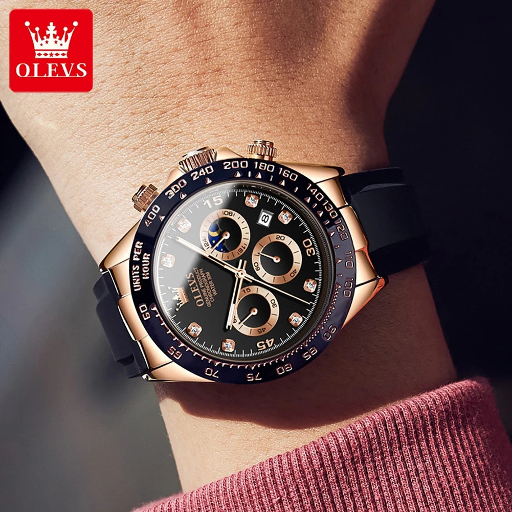 OLEVS Luxury Men's Watches Top Brand Fashion Quartz Wristwatch Sport Chronograph Waterproof Watch For Men Relogios Masculino