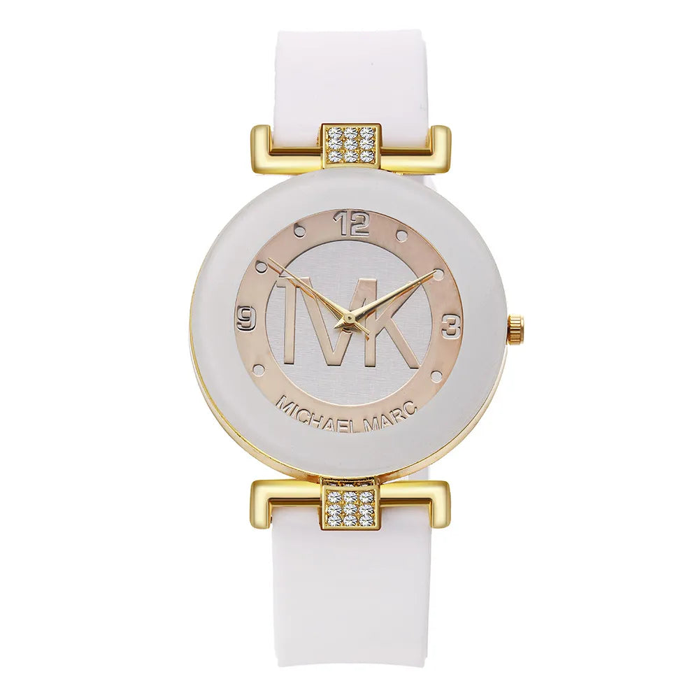 UTHAI W28 Women's Fashion Quartz Watch Light Luxury Diamond Silicone Band Dress Watch Clock