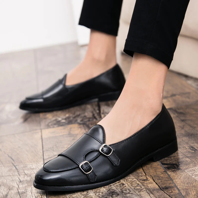 Men's Leather Loafers Luxury Brand Italian Design Comfortable Breathable Casual Dress