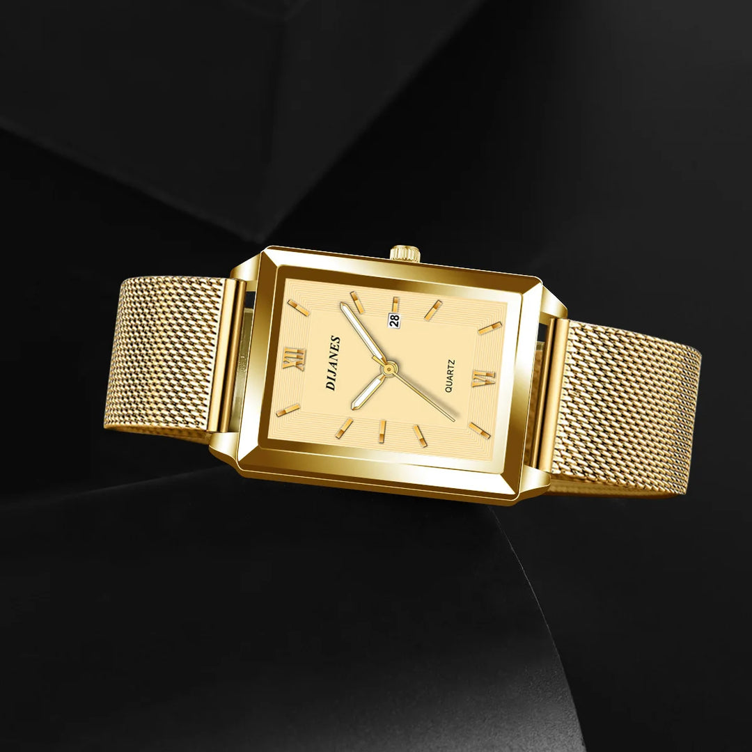 "Women's Luxury Bracelet Watch - Top Brand, Fashionable Gold and Silver, Ladies Quartz, Steel Wristwatch"