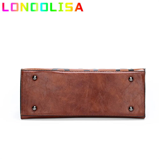 LONOOLISA Luxury Brand Handbags With Purse Designer Shoulder Messenger Bags for Ladies Casual Totes Crossbody.