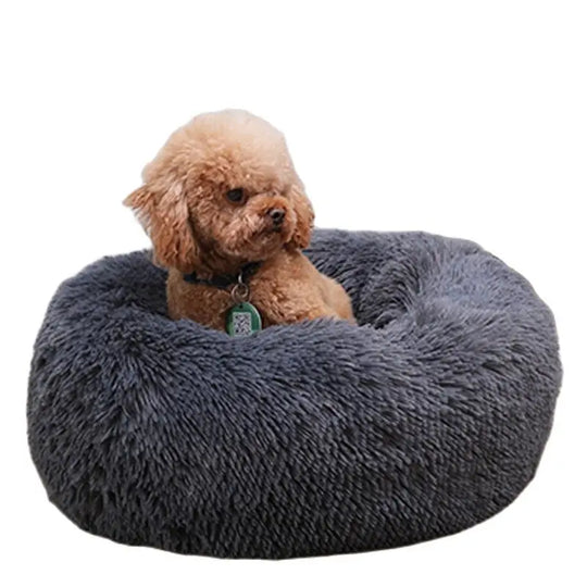 Long Plush Super Soft Dog Bed Pet Kennel Round Sleeping Bag Lounger Cat House Winter Warm Sofa Basket for Small Medium Large Dog