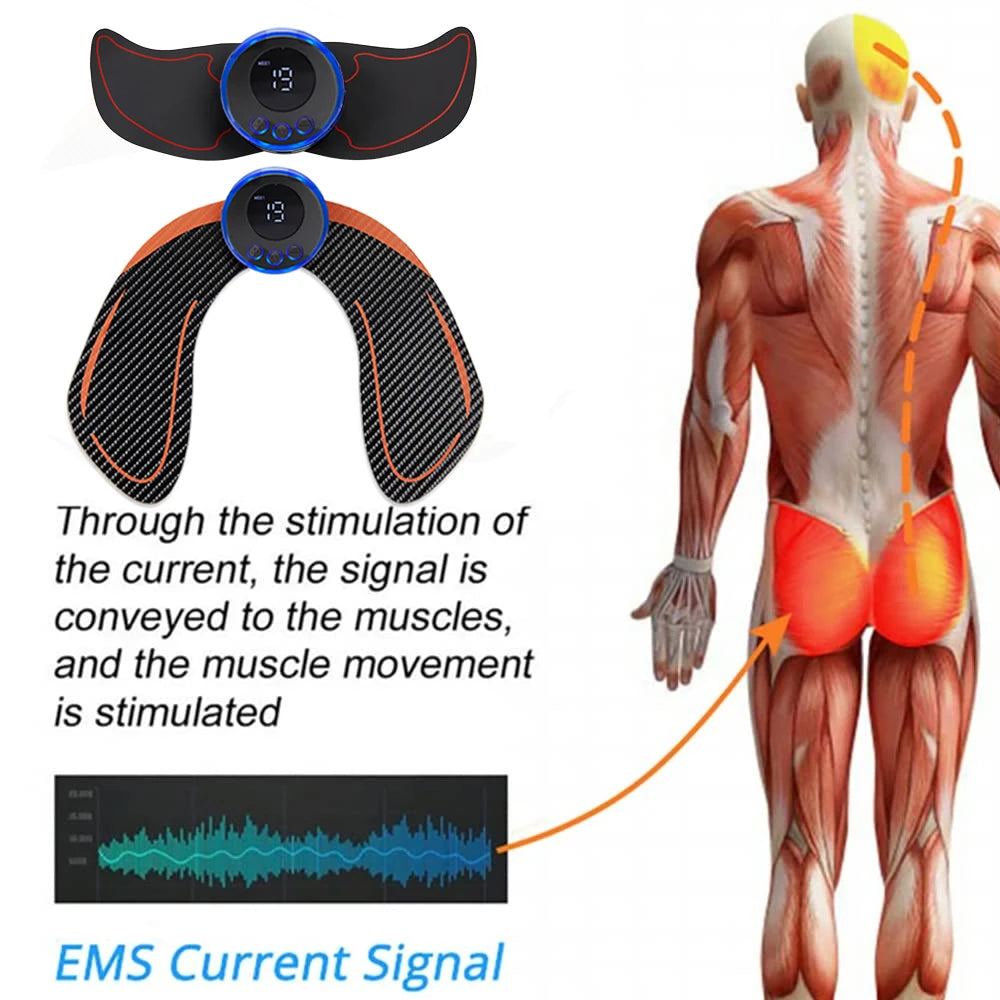 Electric EMS Body Shaper: Hips Trainer and Butt Muscle Stimulator with Massage Function - Fitness Toner for Lifting, Slimming Legs and Arms