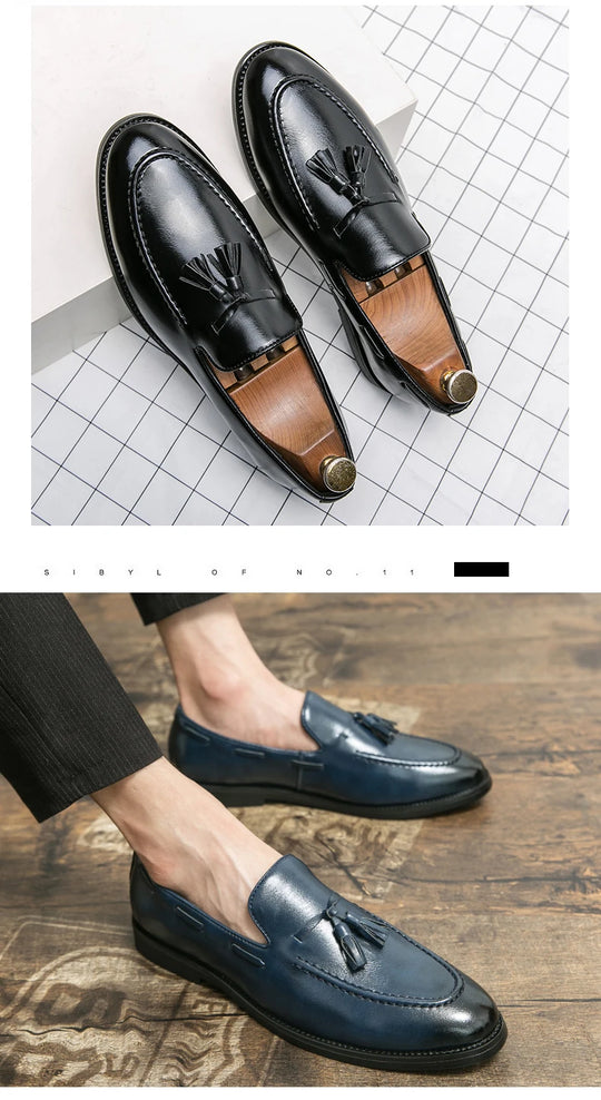 Classic Men Casual Loafers Driving Shoes Moccasin 2023 Fashion Male Comfortable Summer Leather Shoes Men Lazy Tassel Dress Shoes