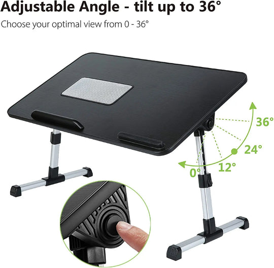 Multi-functional Laptop Desk Portable Adjustable Laptop Stand Study Table Foldable Bed Desk for Bed Sofa Tea Serving Table Stand