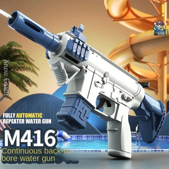 "M416 Manual Water Gun: Portable Outdoor Beach Shooter for Boys, Girls, and Adults - Ideal Summer Game Toy for Ages 3-6"