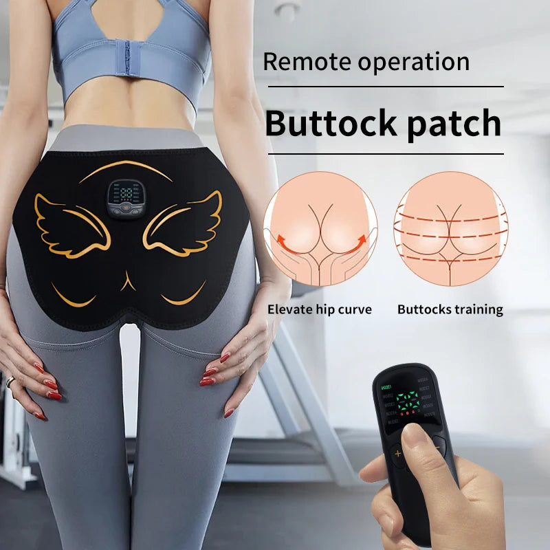 Remote-Controlled EMS Butt Toner: Electric Hips Trainer for Muscle Stimulation, Lifting, and Slimming Body Shaping Fitness Gear