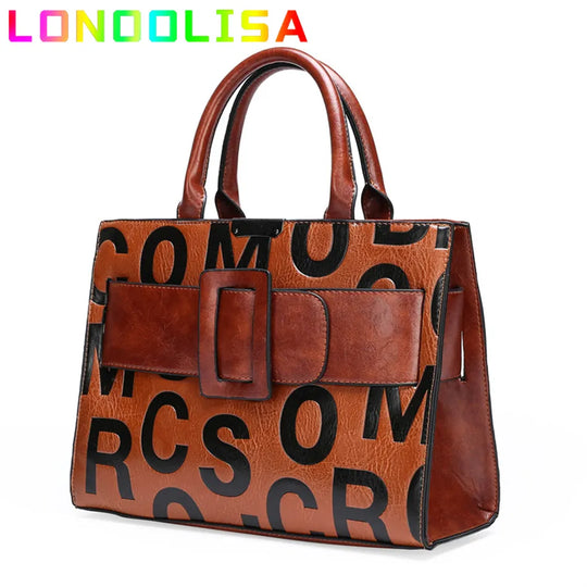 LONOOLISA Luxury Brand Handbags With Purse Designer Shoulder Messenger Bags for Ladies Casual Totes Crossbody.