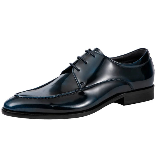 Men's Formal Leather Derby Shoes, Comfortable Genuine Leather Dress Footwear