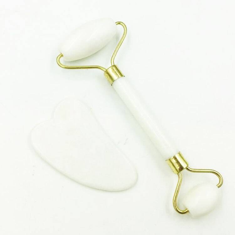 Guasha Natural Stone Massage Face Jade Roller Gua Sha Massage Tool Set .