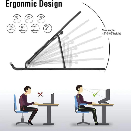 Portable Adjustable Laptop Stand Support Base Suitable for Computer Laptop Stand Cooling Pad Riser Desk  Folding Computer Desk