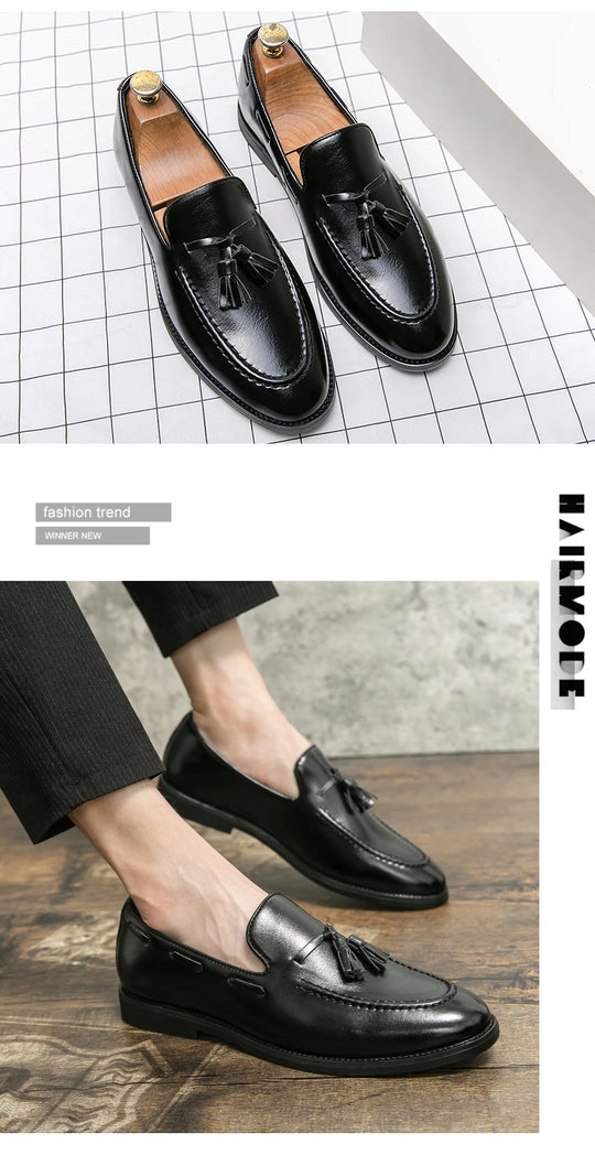 Classic Men Casual Loafers Driving Shoes Moccasin 2023 Fashion Male Comfortable Summer Leather Shoes Men Lazy Tassel Dress Shoes