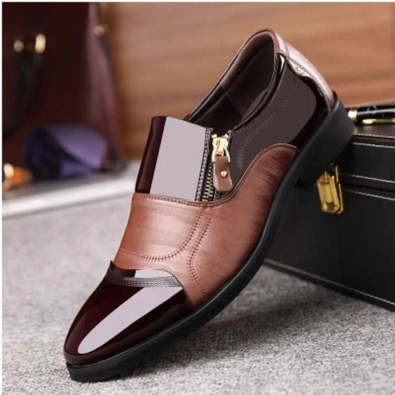 2024 New Men's Slip-on Oxfords Dress Shoes  Classic Leather Dress Shoes