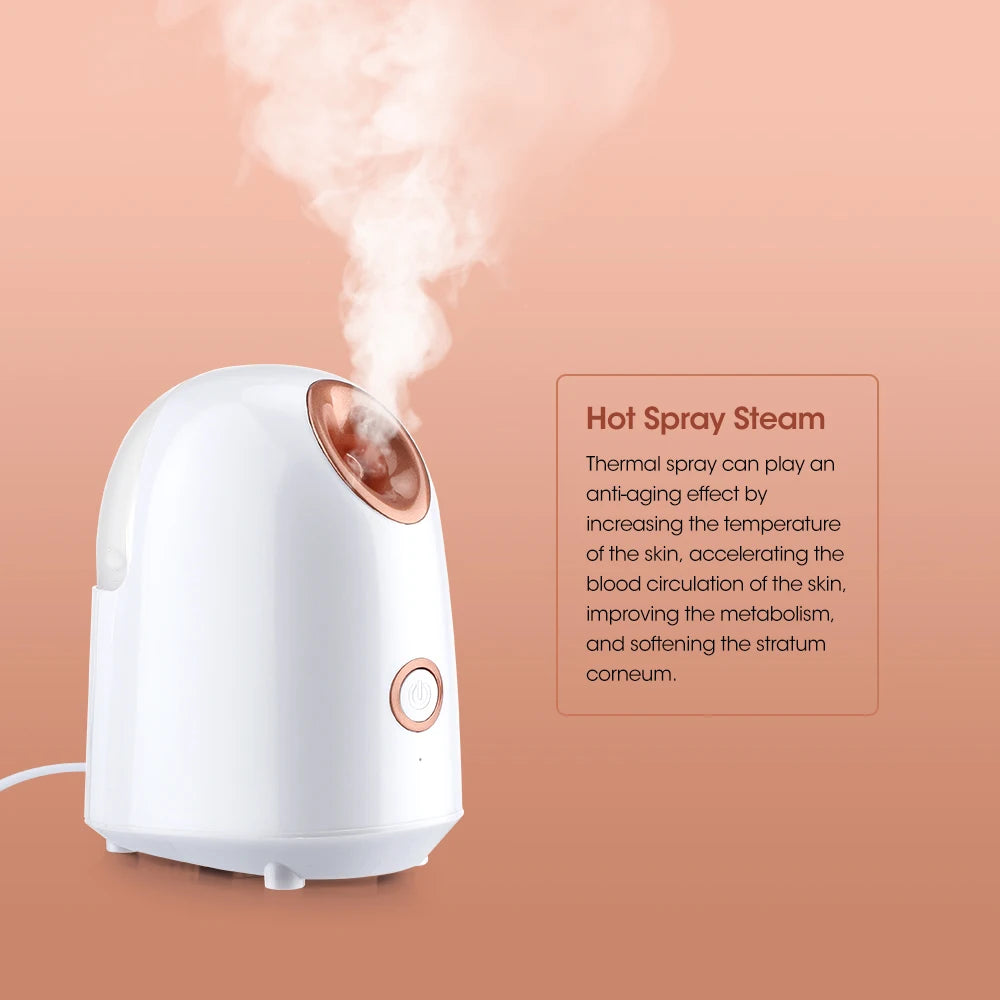 Nano Ionic Facial Steamer: Hot Mist Home Sauna SPA & Humidifier for Deep Moisturizing and Pore Unclogging - Suitable for Men and Women