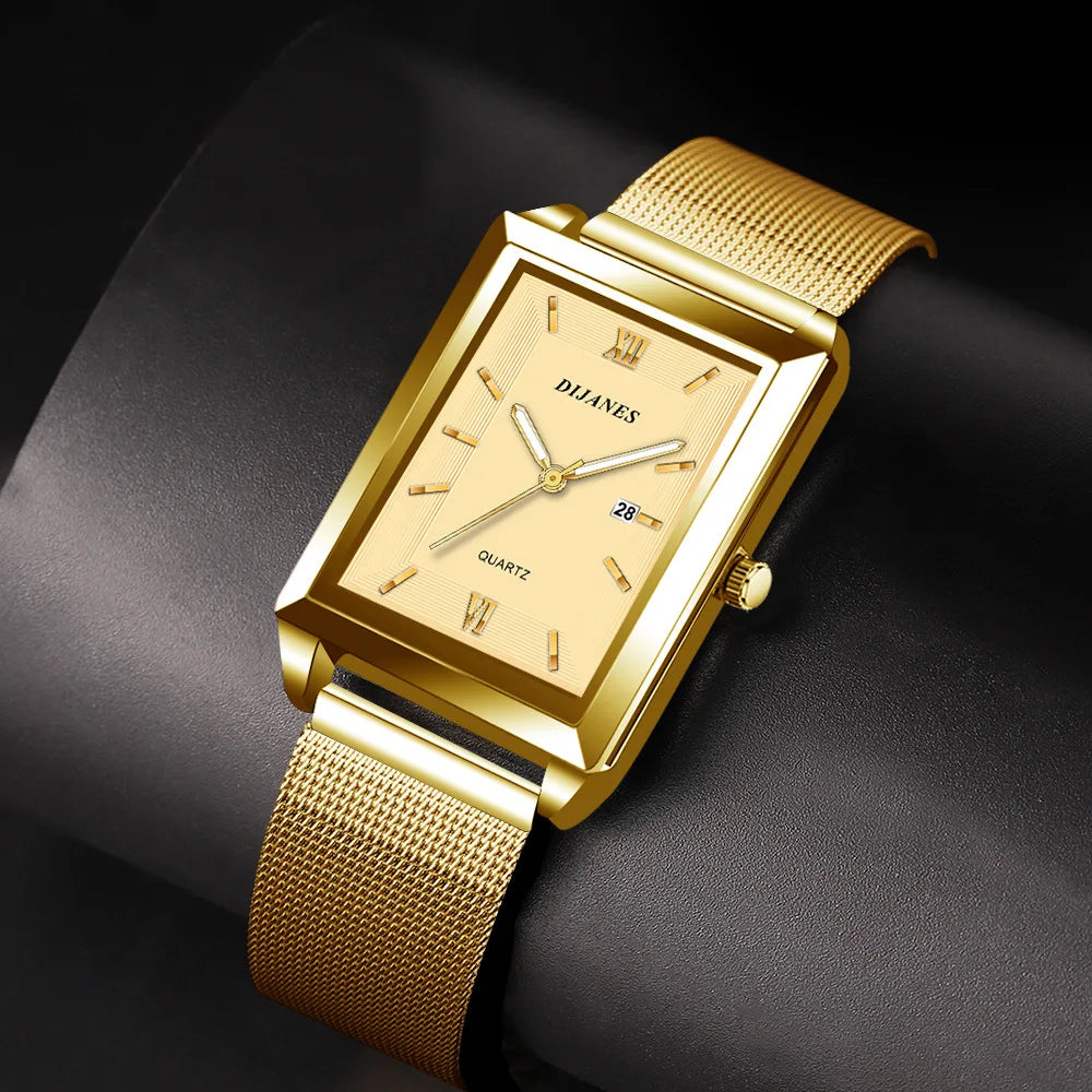 "Women's Luxury Bracelet Watch - Top Brand, Fashionable Gold and Silver, Ladies Quartz, Steel Wristwatch"