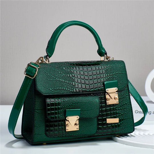 Women's 2024 Popular Crossbody Bags High Quality Handbag Crocodile Pattern Single Shoulder Bag