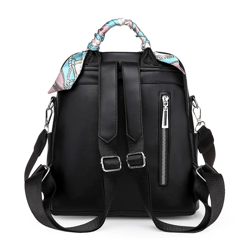 Designer Soft Leather Backpacks for Women: High-Quality Letter Motif Travel and Daily Use Bags