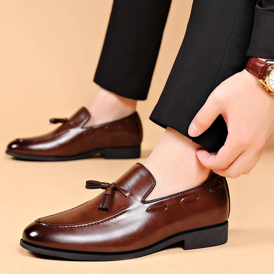 Brand New Men's Designer-Inspired Dress Shoes, Business Casual Style, Easy Slip-On Loafers