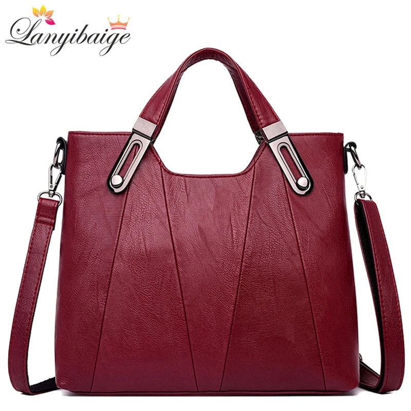 Luxury Designer Women's  Leather Handbags - Elegant Crossbody and Shoulder Tote Bags for Ladies