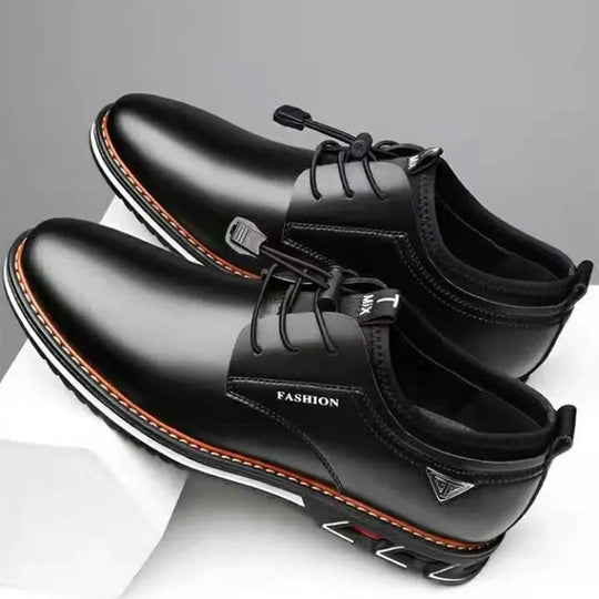 2024 New Men's Leather Shoes, Comfortable Cowhide Low-Top, British Style Casual, Formal Dress Shoes