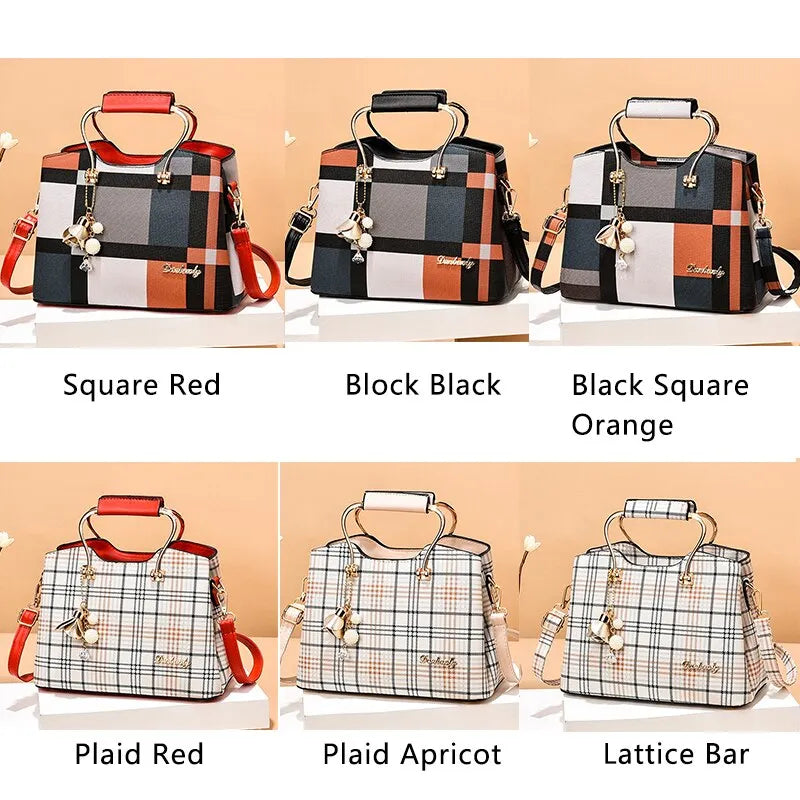 Fashion Handbag Crossbody Bags for Women Faux Leather Bag Adjustable Strap Top Handle Bag Large Capacity Shoulder Bag