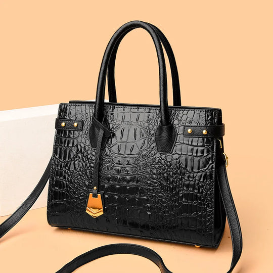 2024 Luxr Handbag Forury Leathe Women New Ladies Crocodile Pattern Shoulder Crossbody Bag Large Capacity Shopper Casual Tote Sac