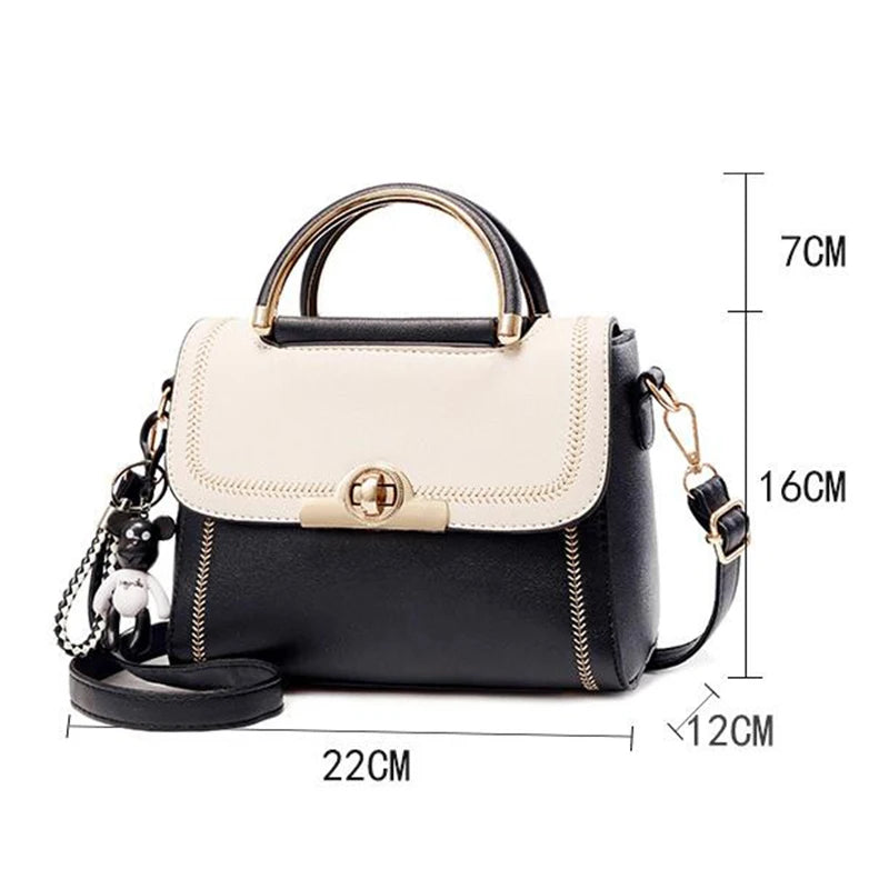 Trendy 2023 Luxury Designer Handbag High Quality White Black Leather Shoulder Bag Bolsas Para Mujeres