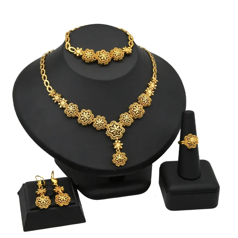 5 piece gold wedding set 