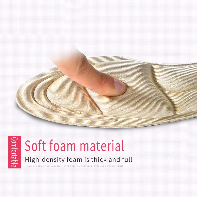 2 Pcs Memory Foam Insole Pad Inserts Heel Post Back Breathable Anti-slip for Women High Heel Shoe New Shoe Arch Support Insoles