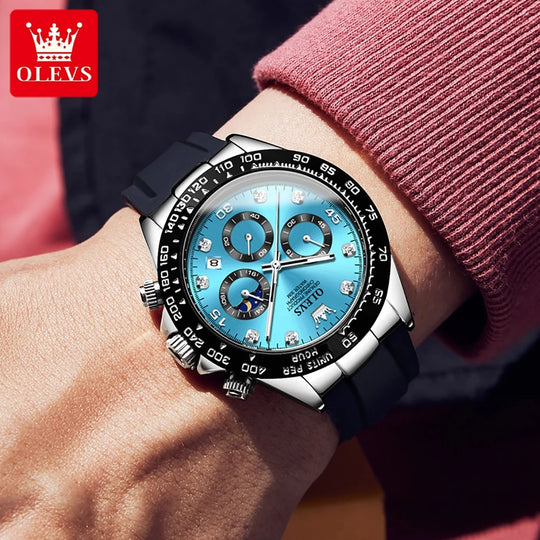 OLEVS Luxury Men's Watches Top Brand Fashion Quartz Wristwatch Sport Chronograph Waterproof Watch For Men Relogios Masculino