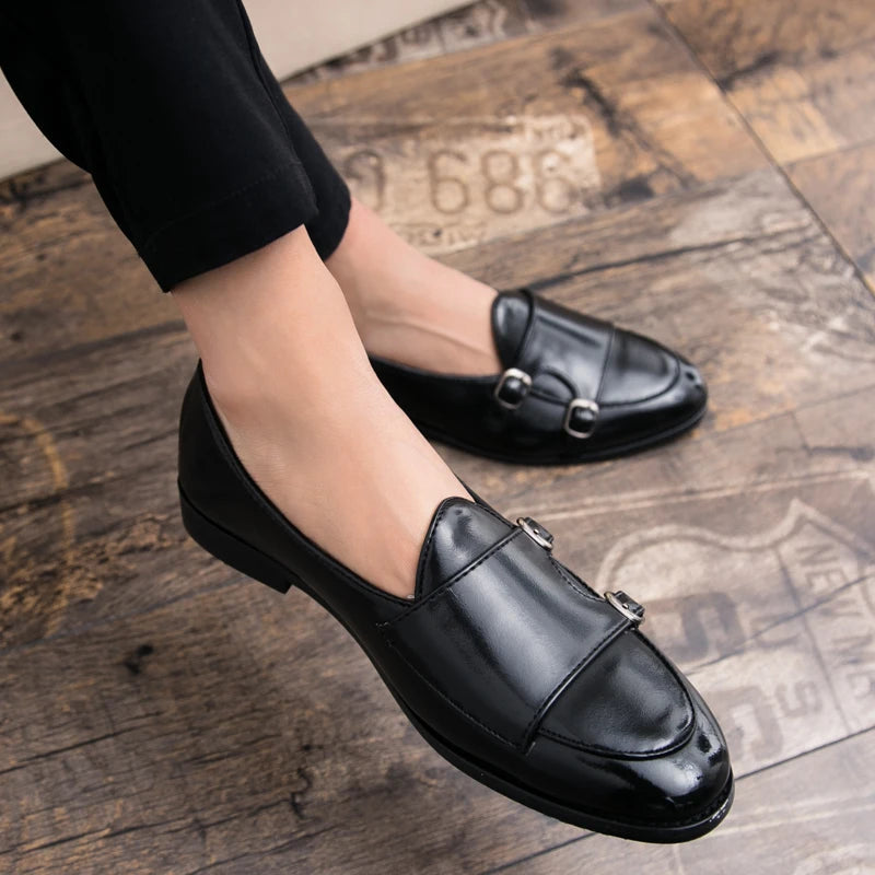 Men's Leather Loafers Luxury Brand Italian Design Comfortable Breathable Casual Dress