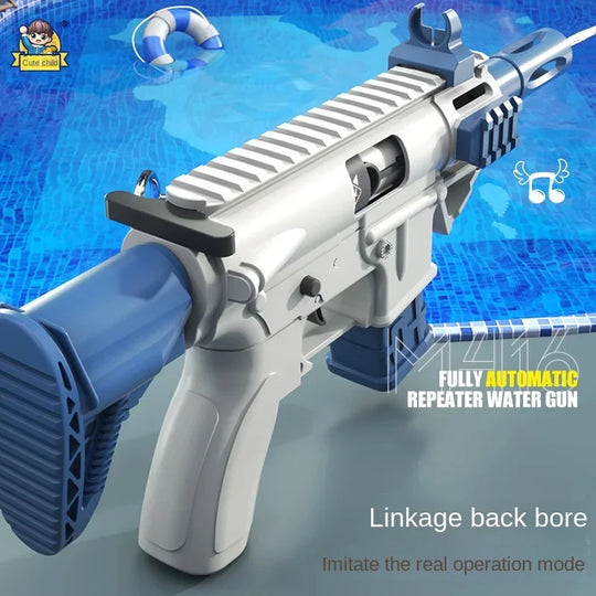 "M416 Manual Water Gun: Portable Outdoor Beach Shooter for Boys, Girls, and Adults - Ideal Summer Game Toy for Ages 3-6"