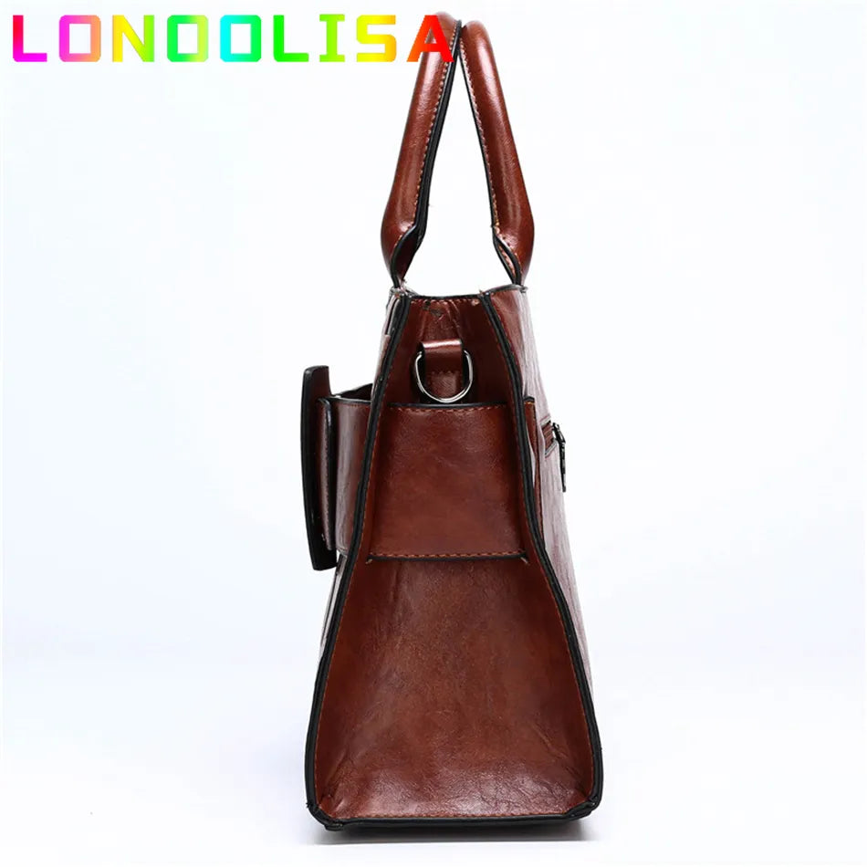 LONOOLISA Luxury Brand Handbags With Purse Designer Shoulder Messenger Bags for Ladies Casual Totes Crossbody.