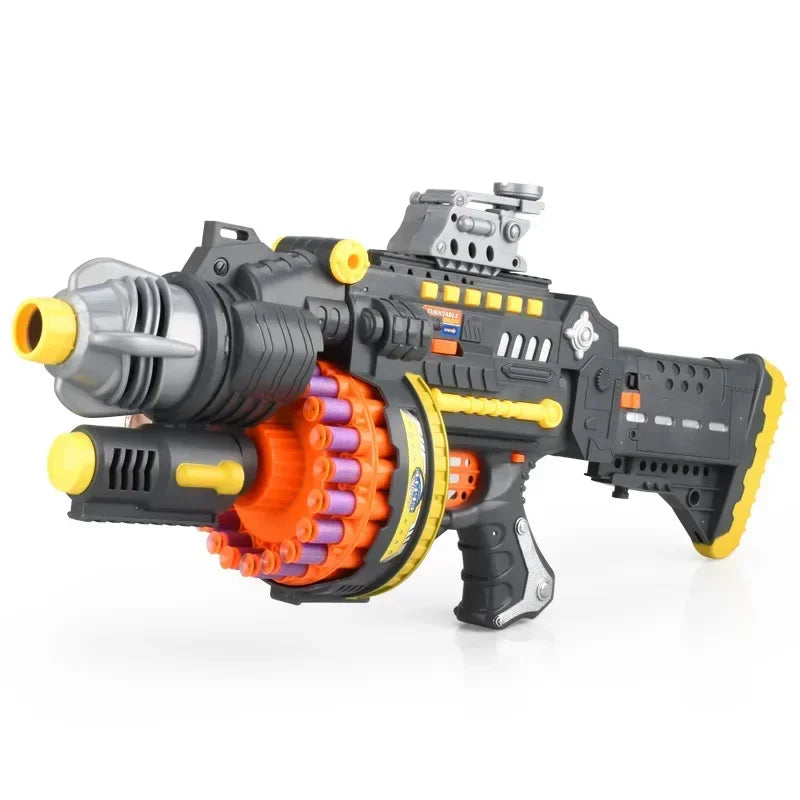 "Electric Nerf-Style Toy Gun for Kids: Continuous Launch Soft Bullet Sniper - Cool Military Series BB Gun"