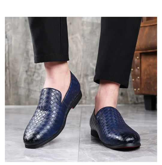 Men's Formal Leather Shoes Brown Pointed Toe Male Oxfords Business Man Dress Shoes Loafers Gentleman Wedding Party Dress Shoes