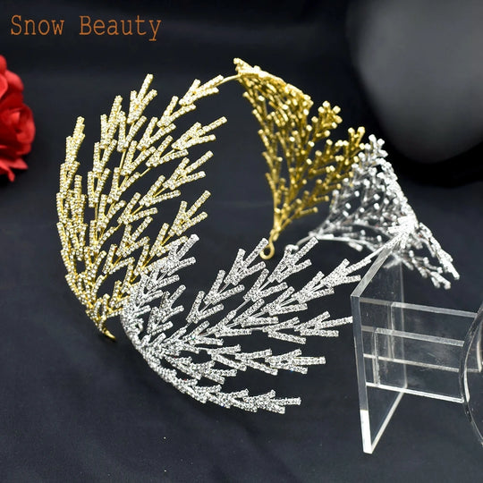 Wedding Tiaras and Crowns for Bride Crystal Bridal Headband Hair Jewelry Headpiece Hair Accessories Women Headwear