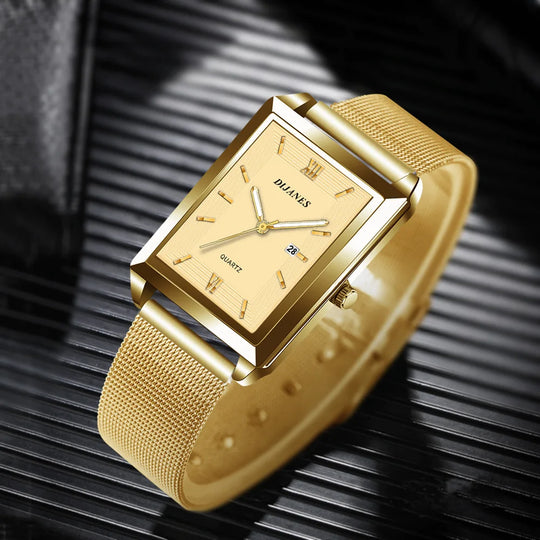 "Women's Luxury Bracelet Watch - Top Brand, Fashionable Gold and Silver, Ladies Quartz, Steel Wristwatch"