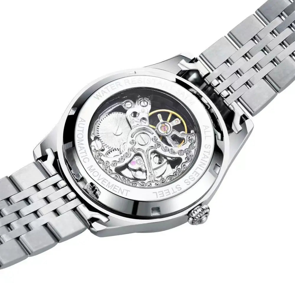 "2024 New Design Luxury Fashion Men's Watch - Top Brand, Automatic Skeleton Mechanical, Luminous Wristwatch"