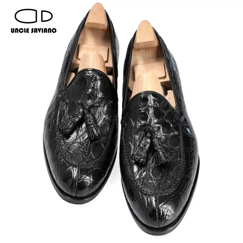 Uncle Saviano Loafers Men Shoes Fashion High Quality Leather Dress Business Designer Shoes for Men