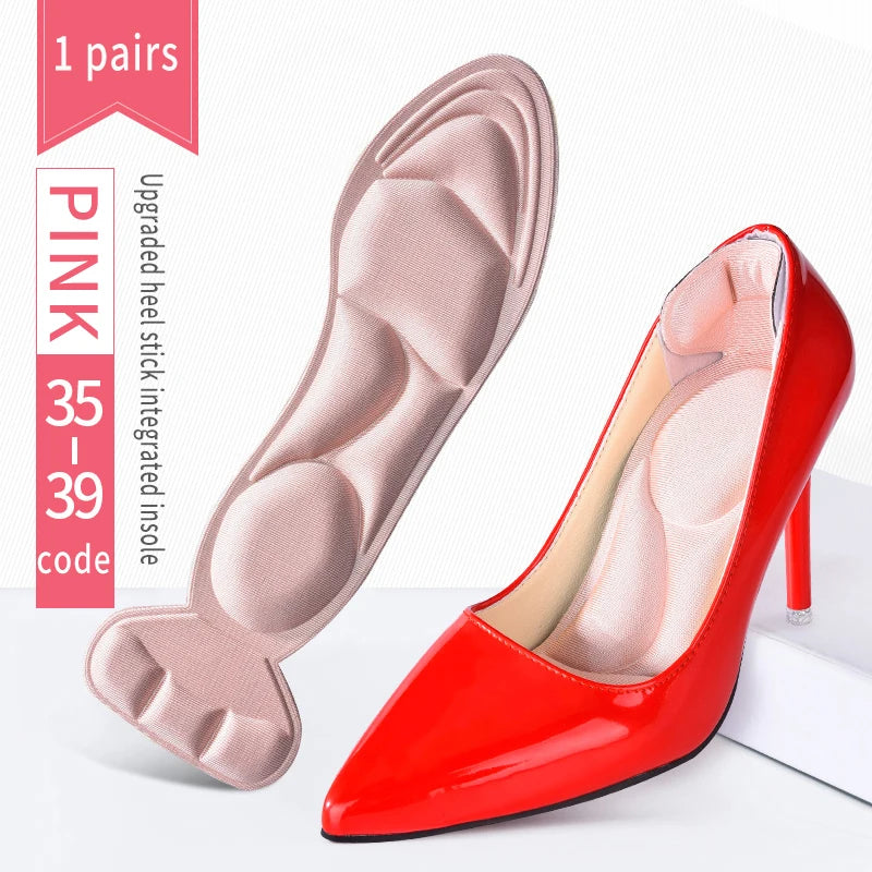 2 Pcs Memory Foam Insole Pad Inserts Heel Post Back Breathable Anti-slip for Women High Heel Shoe New Shoe Arch Support Insoles