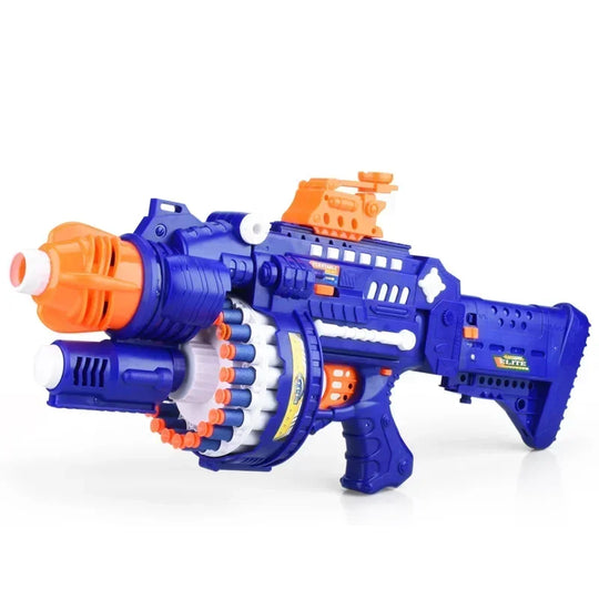 "Electric Nerf-Style Toy Gun for Kids: Continuous Launch Soft Bullet Sniper - Cool Military Series BB Gun"