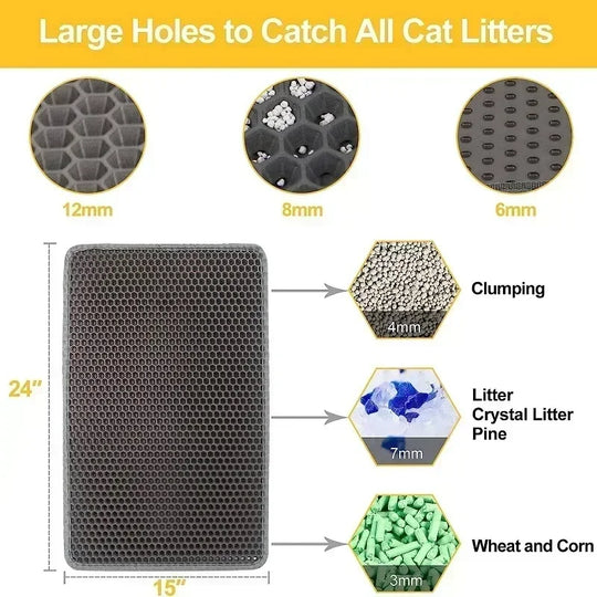 cat accessories Double-layer  Non-slip big Cat Litter Mat Pet Litter Box Filter MatWear Resistant  Cat Litter Mat  free shipping