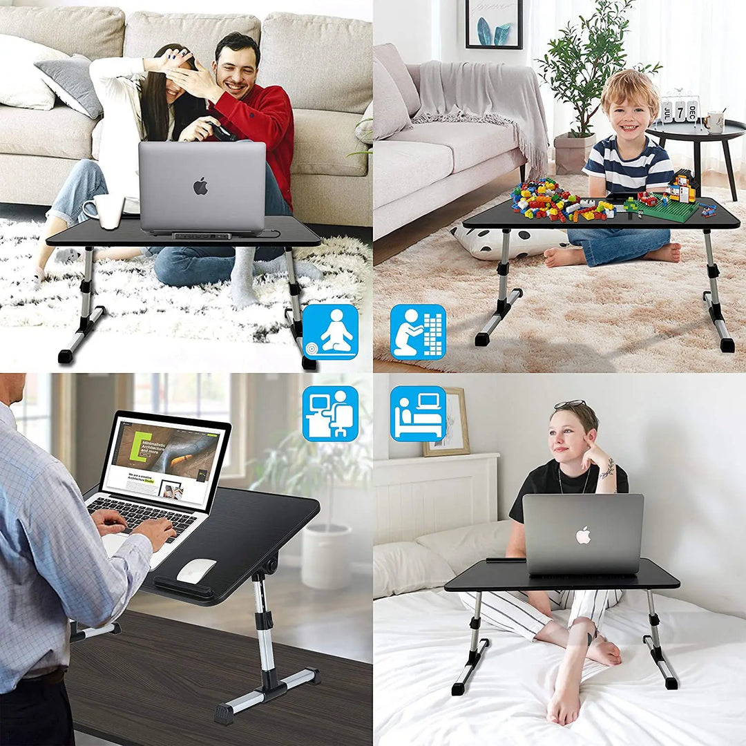 Multi-functional Laptop Desk Portable Adjustable Laptop Stand Study Table Foldable Bed Desk for Bed Sofa Tea Serving Table Stand