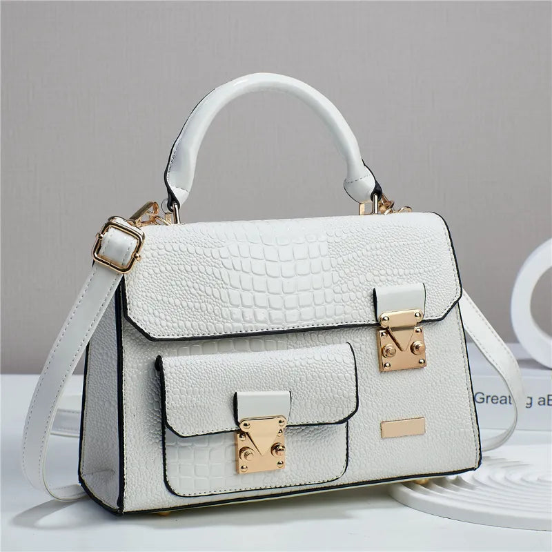 Women's 2024 Popular Crossbody Bags High Quality Handbag Crocodile Pattern Single Shoulder Bag