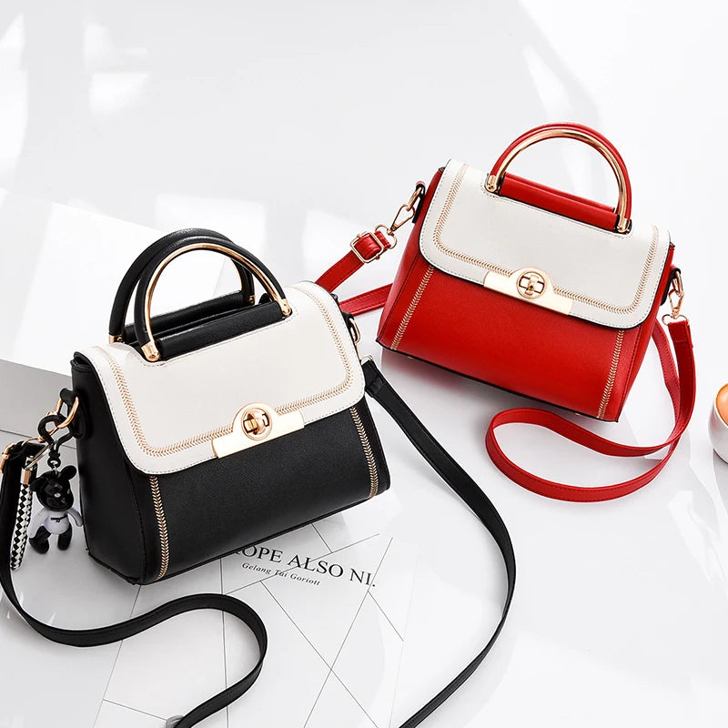 Trendy 2023 Luxury Designer Handbag High Quality White Black Leather Shoulder Bag Bolsas Para Mujeres