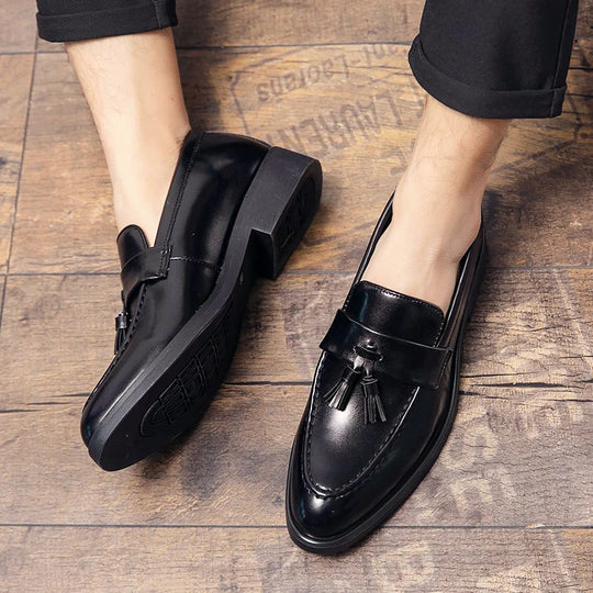 Tassel Loafer Shoes Men Slip on Driving Moccasins Mens Comfortable Leather Shoes for Men pointed Toe Fashion Man Casual Shoes