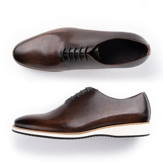 Casual Men Shoes Top Layer Genuine Cow Leather Business Sneakers Dress Luxury Handmade Free Shipping High Grade Brand  Men Shoes